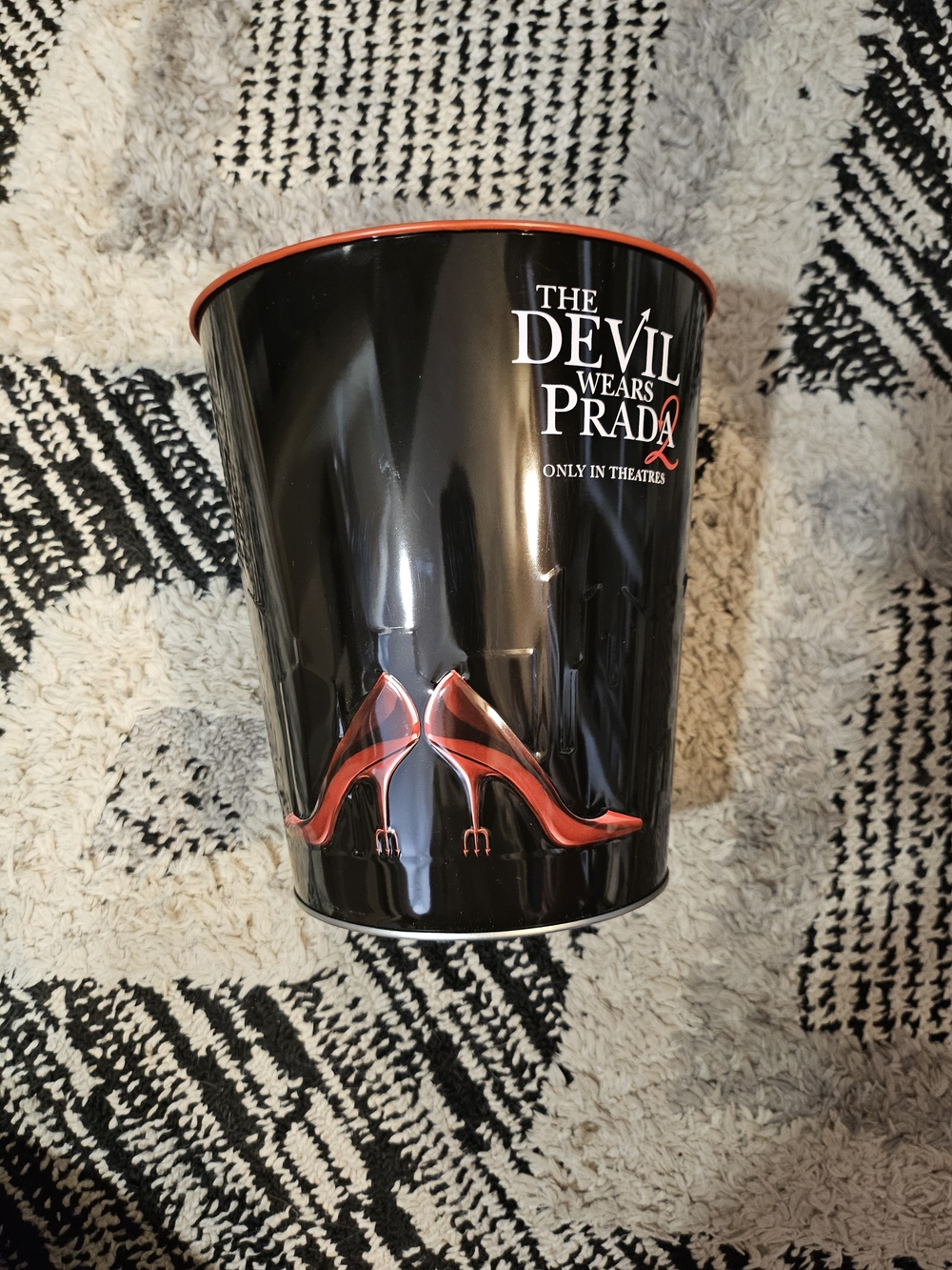 The Devil Wears Prada Red & Black Popcorn Bucket/Tin